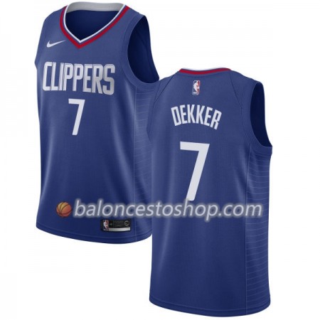 Camiseta Hombre NBA Los Angeles Clippers Sam Dekker 7 Nike 2017-18 Azul Swingman